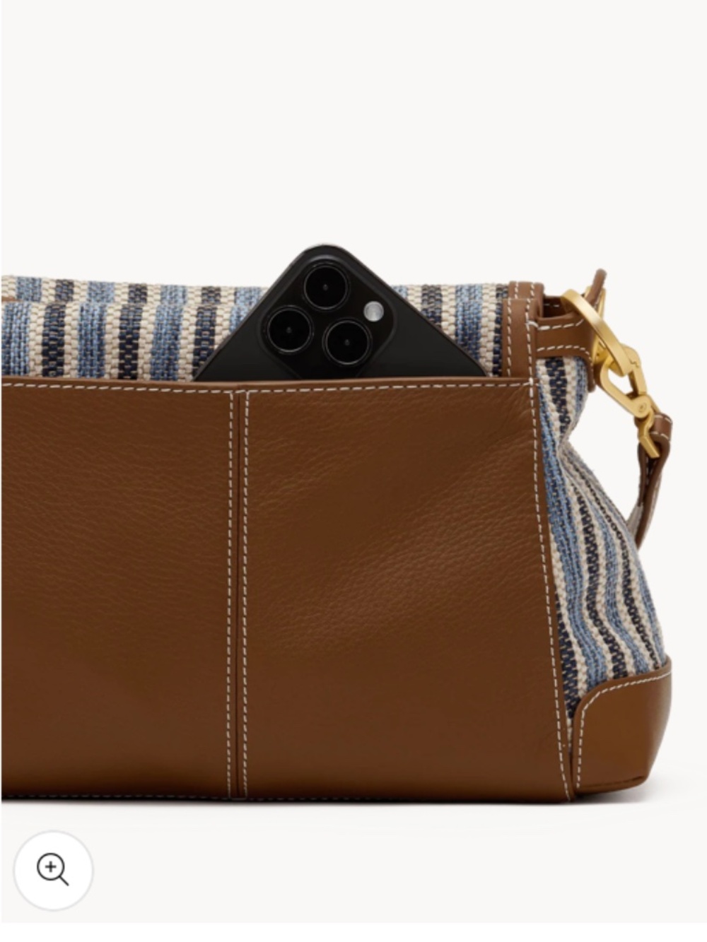 Hammitt Bryant Cabana Blue Crossbody w/Brushed Gold Accents - NEW w/tags- Ltd Ed - Picture 7 of 9